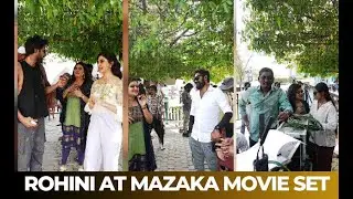 Rohini At Majaka Movie Set l Sundeep Kishan l Rithu Varma l Rao Ramesh l Trinathada Rao Nakkina