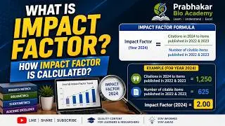 What is Impact Factor? How Impact Factor is calculated? #pkprabhakar #impactfactor