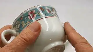 Rare vintage Johnson Brothers teacup and saucer in Malvern design.