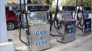 Vintage Pumps at Gas 4 Less (Petro Mart) in Arcata, CA - Sept. 2019