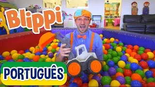 Blippi Visita um Parque Coberto (Fidgets Indoor Playground) | Blippi em Portugu&ecirc;s | V&iacute;deo Educativo