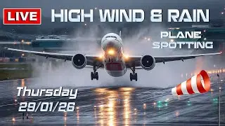 🔴LIVE HIGH WIND & RAIN Plane Spotting Dublin AIRPORT ACTION! (January 29th, 2026)