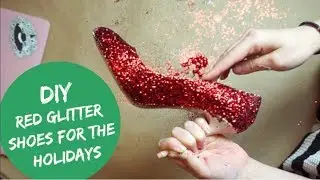 DIY | Red Glitter Shoes | Vlogmas 2018