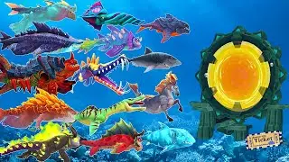 ALL HUNGRY SHARK EVOLUTION ENTRANCES TITANIC PORTAL - BIG SHARK - HUNGRY SHARK EVOLUTION GAMEPLAY