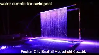 customized outdoor garden water feature water rain curtain wall for swimming pool