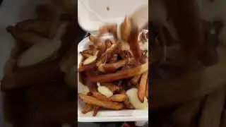 The Burgers Priest signature Priest cheeseburger with poutine. #shorts