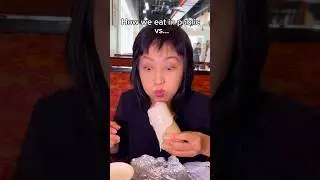 How we eat in public vs at home&hellip; #food #eating #burrito