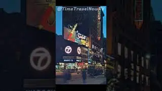 Vintage Times Square New York City 1950's 1960's Scripto WABC-TV Loew's State Theater Neon Signs