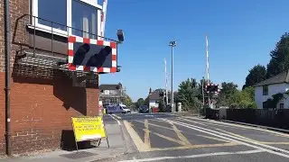 Brockenhurst New Forest level crossing, Hampshire. (2 trains)