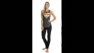 Chaser Rainbow Heart Yoga Shirt | SwimOutlet.com