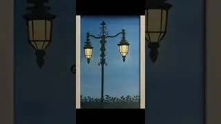 Magical Vintage Lamp Post Drawing || INK & ECHOES ||  #foryou#shorts #viralvideo