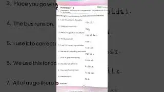 English workbook class 6,7 worksheet number 8 page number 10