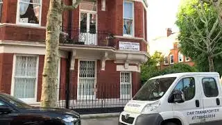 West Kensington (London).  Monday Morning Walk (Fitzjames Avenue)