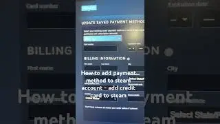 How to add payment method to steam account - add credit card to steam
