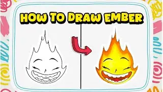 Как нарисовать Эмбер Люмен из &laquo;Элементаля&raquo; &mdash; Disney Pixar Drawing