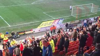 Blackpool fans fighting against Leeds fans