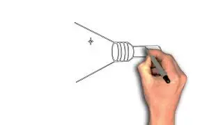 Easy to draw Torchlight beam in dark drawing image