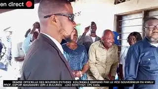 REMISE OFFICIEL  DES BOURSES D'ÉTUDES KOLONGELE EBERAND PAR  LE PROF Dr  ESPOIR MASAMANKI Vice Gouv 