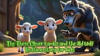 The Three Clever Lambs and the Old Wolf  /Bedtime story for kids.