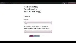 Patient case - medical history collection status test