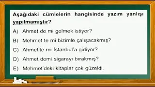 YAZIM KURALLARI KARIŞIK TEST 1