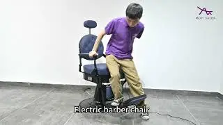 Retro Blue Barber Chair for Professional Barbershop