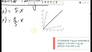 Matematikk R1   5A Innføring i omvendte funksjoner