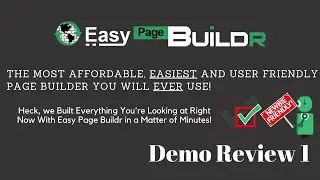 Easy Page Builder Review | Don't buy it before watching this demo of Easy Page Builder part 1