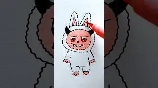✅️ Cute Labubu Drawing 🧡 | Easy Cartoon Character Art for Kids | Step-by-Step Drawing Tutorial 🎨✨