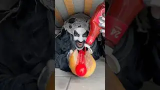 Monster makes hotdog ballon 🌭🤣 #shorts
