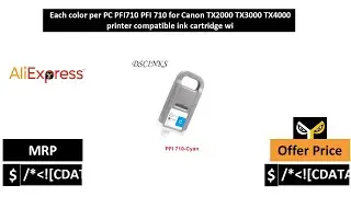 Each color per PC PFI710 PFI 710 for Canon TX2000 TX3000 TX4000 printer compatible ink cartridge wi