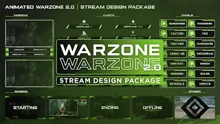Animated Call of Duty Warzone 2.0 inspired Twitch Overlay Package for Streamers