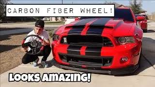 Installing A Carbon Fiber Steering Wheel On My Mustang GT!