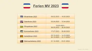 Ferien MV 2023