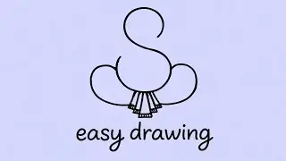Easy Lord Ganesha drawing from S letter step by step // Easy Lord Ganesh Chaturthi drawing