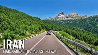 ASMR Driving Marzanabad to Chalus | Peaceful Highway Drive Iran 2025
