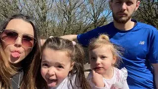 Freya and Hallie ride the tractor 🚜 in Apple Jacks adventure farm
