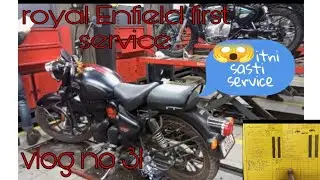 Royal Enfield classic 350 stealth black 2022 //first service experience //vlog no 31 #royalenfield