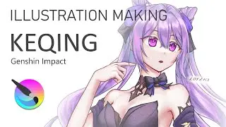 Keqing [Genshin Impact] - Digital Illustration Timelapse 2