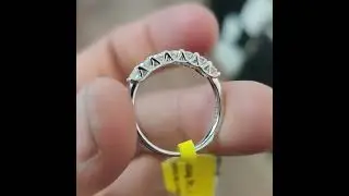 7 Round Diamond Half Eternity Wedding Ring/ Anniversary Ring