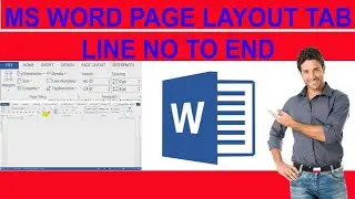 Ms word page layout tab || line numbers to end || Microsoft word 2013.