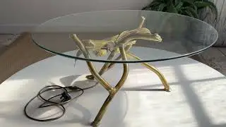 Jacques Duval Brasseur Illuminated Gold Butterfly Coffee Table