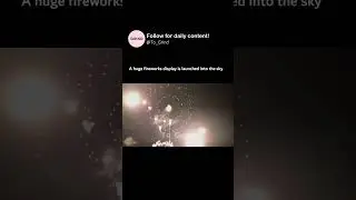 A huge fireworks display is launched into the sk