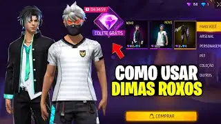 DESCOBRI COMO USAR OS DIAMANTES ROXOS NO FREE FIRE! DIMAS TEMPOR&Aacute;RIOS
