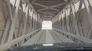 Winter in michigan rivers and cover bridges