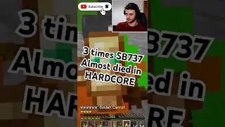3 times SB737 went down to half a heart in HARDCORE #minecraft #hardcore #sb737 #dead #save #shorts