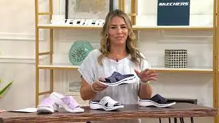 Skechers GOwalk Flex Arch Fit Vegan Washable Slide Sandals - Sweet Bliss on QVC