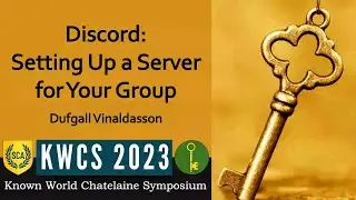 Discord: Setting Up a Server for Your Group with Dufgall Vinaldasson