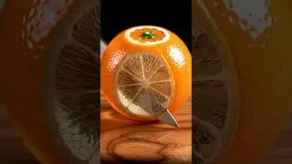Ultra Realistic ASMR | Satisfying Orange Cutting with Layered Glass Texture #asmr #shorts
