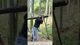 Bamboo Haul: The Simple Physics of Moving Heavy Loads